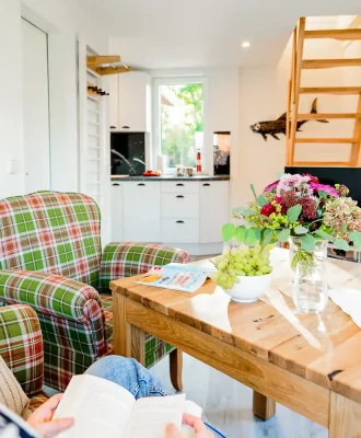 ferienwohnung ferienhaus ku galerie ku wohnung wohnbereich pellworm